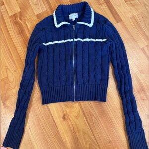 JUNIORS SIZE  small zip sweater